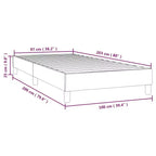 Base letto a piattaforma Twin XL con rivestimento in velluto, grigio chiaro