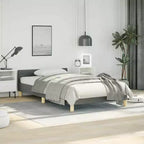 Struttura letto a piattaforma Twin XL – Imbottita grigio scuro, senza testiera