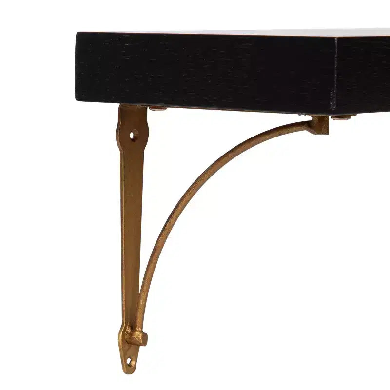 Floating Shelf Set, Black, 2-Piece, 24 Inch