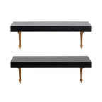 Set di mensole galleggianti, nere, 2 pezzi, 24 pollici