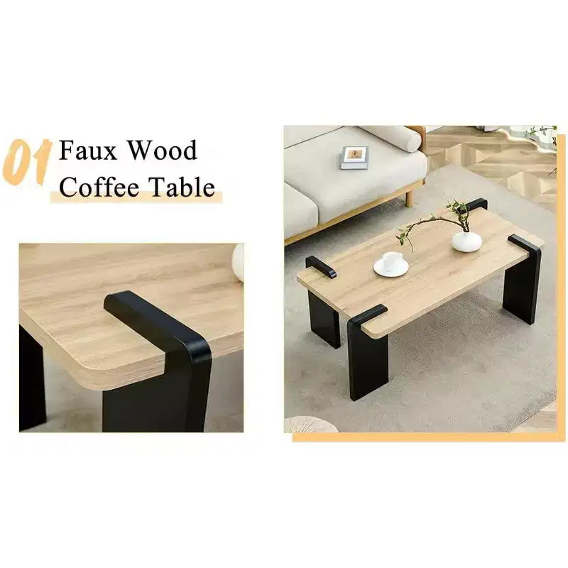 Low Floor Coffee Table with MDF Top