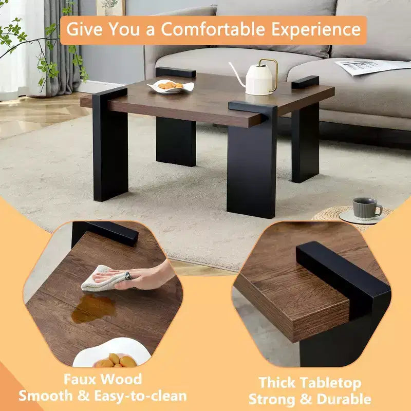Low Floor Coffee Table with MDF Top