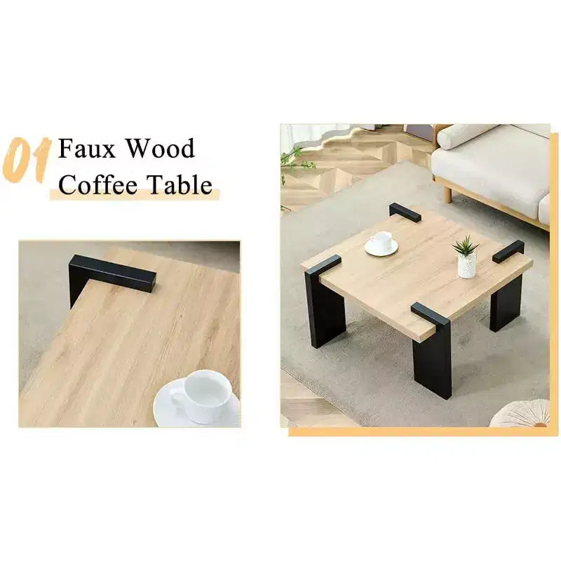 Low Floor Coffee Table with MDF Top
