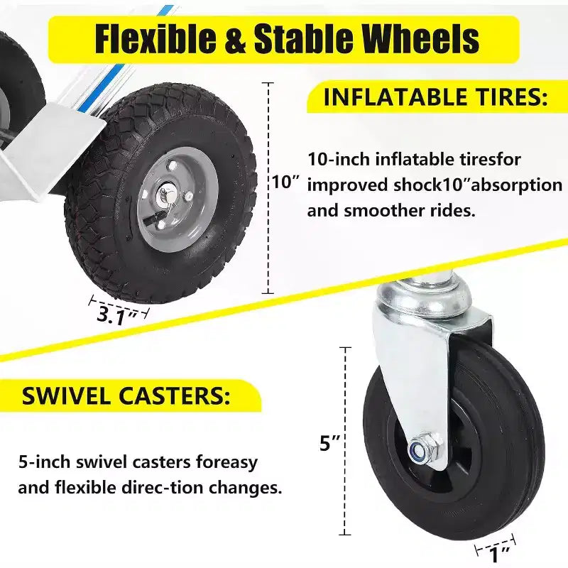 Convertible Hand Truck and Platform Cart, 700 lbs Capacity