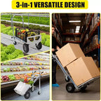 Carrello manuale e carrello a piattaforma convertibili, portata 317 kg