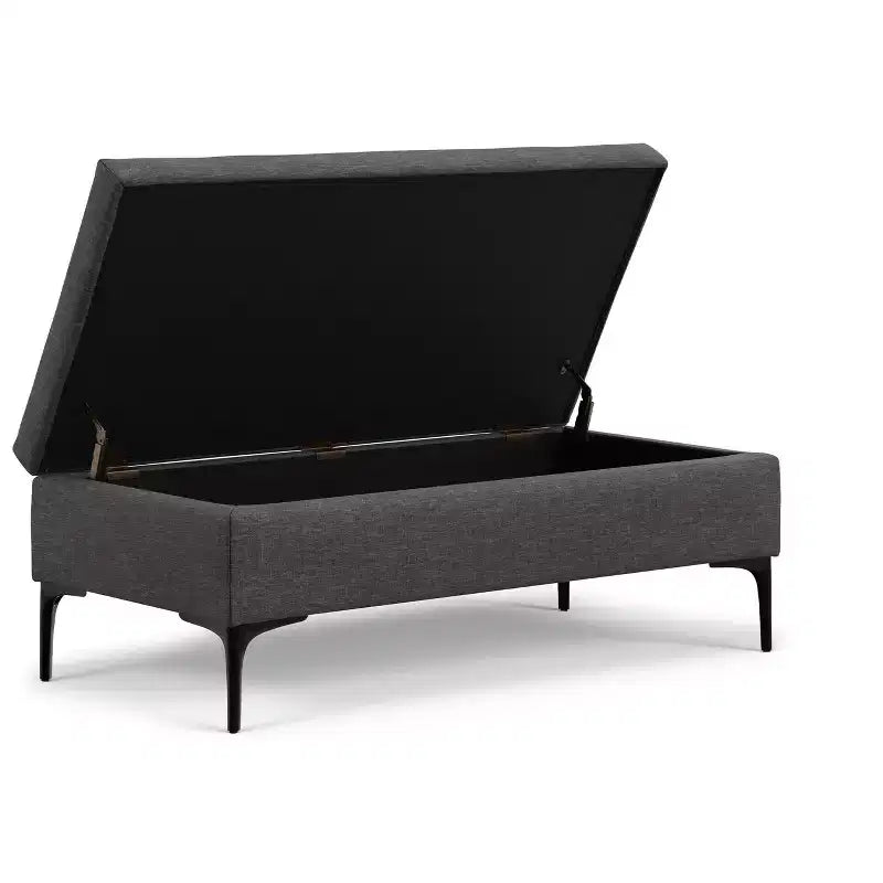 48 inch Wide Rectangle Large Coffee Table Storage Ottoman with Lift-Up Lid