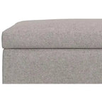 Pouf poggiapiedi rettangolare grande da 122 cm con contenitore e coperchio sollevabile