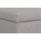 Pouf poggiapiedi rettangolare grande da 122 cm con contenitore e coperchio sollevabile