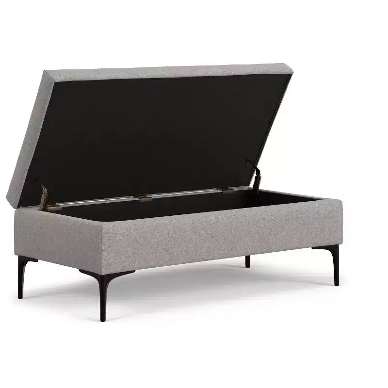 48 inch Wide Rectangle Large Coffee Table Storage Ottoman with Lift-Up Lid