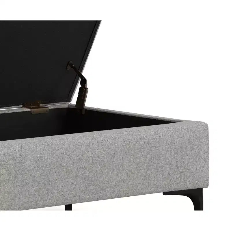 48 inch Wide Rectangle Large Coffee Table Storage Ottoman with Lift-Up Lid