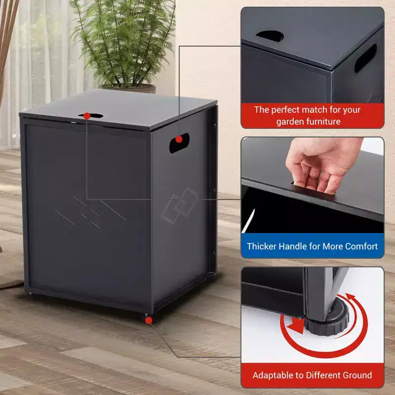 Outdoor Gas Cylinder Storage Table with Flat Top