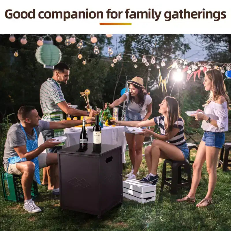 Outdoor Gas Cylinder Storage Table with Flat Top