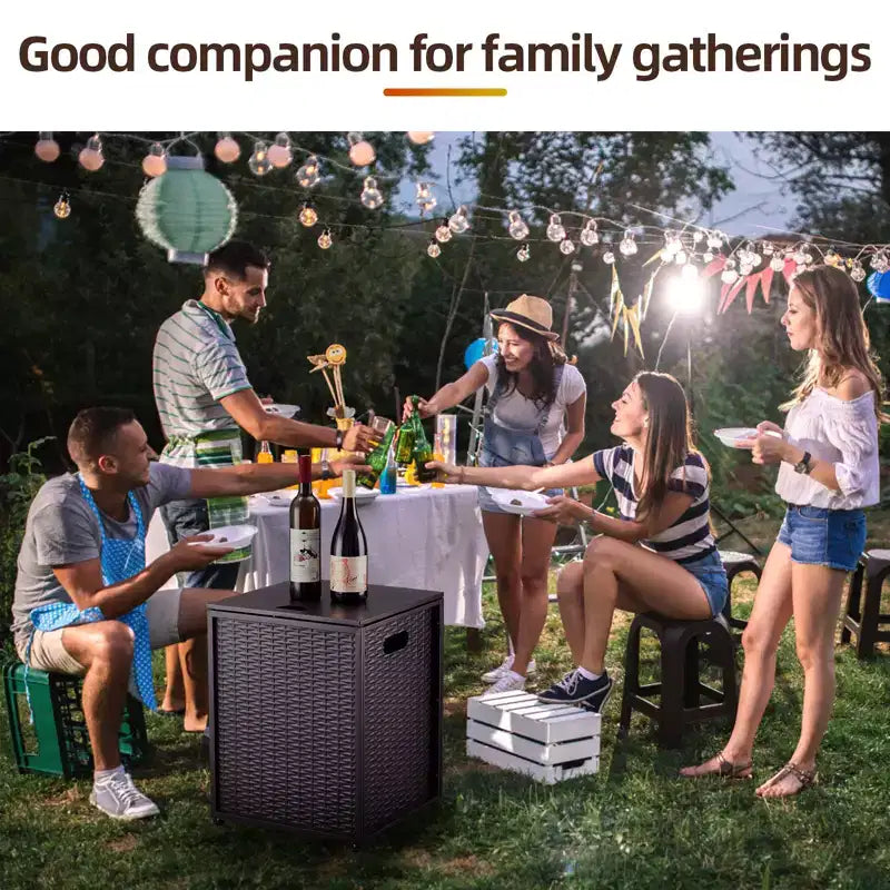 Outdoor Gas Cylinder Storage Table with Flat Top