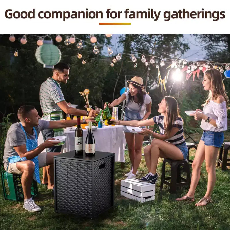Outdoor Gas Cylinder Storage Table with Flat Top