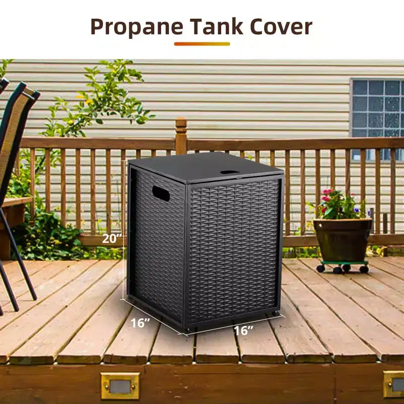 Outdoor Gas Cylinder Storage Table with Flat Top