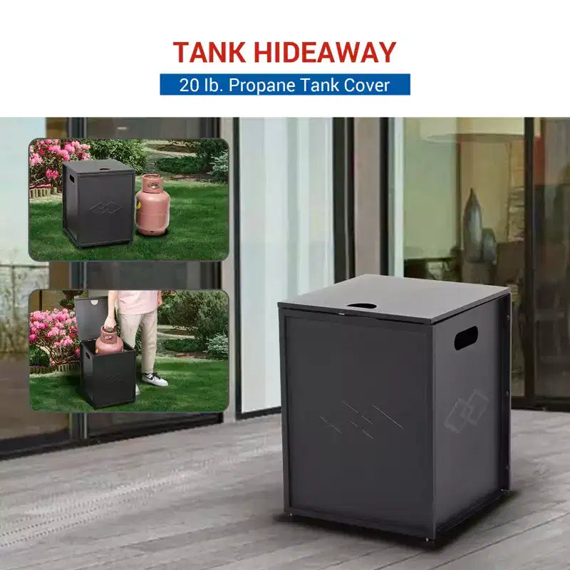 Outdoor Gas Cylinder Storage Table with Flat Top