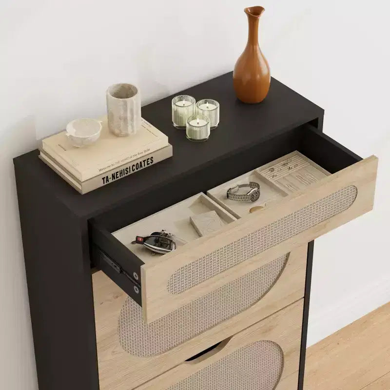 Shoe Cabinet with 3 Flip-Out Drawers and Adjustable Shelves, Narrow Free-Standing Storage for Entryway