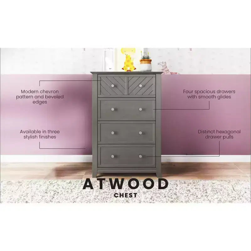 4-Drawer Dresser for Nursery or Bedroom