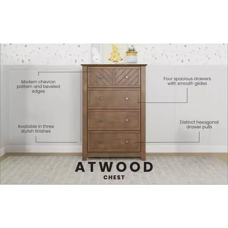 4-Drawer Dresser for Nursery or Bedroom