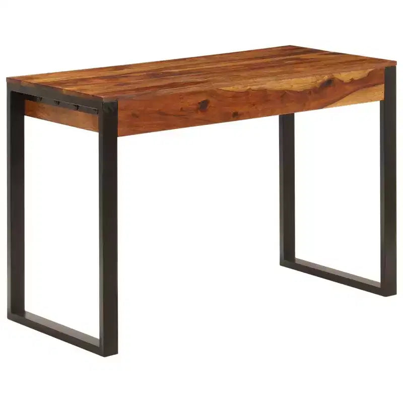 Solid Acacia Wood and Steel Desk 43.3x21.7x30.7"