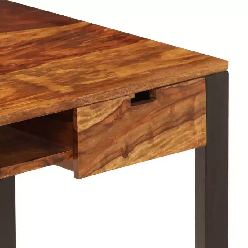 Solid Acacia Wood and Steel Desk 43.3x21.7x30.7"