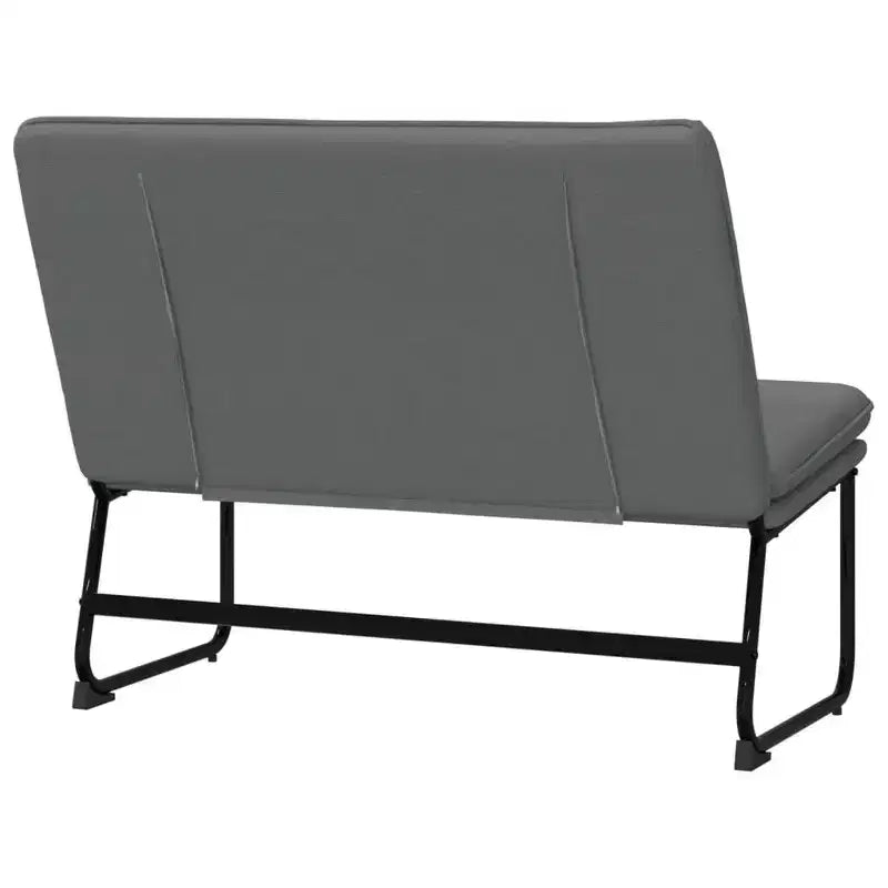 Upholstered Bench in Dark Gray Fabric
