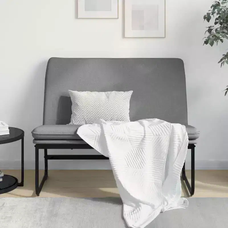 Upholstered Bench in Dark Gray Fabric