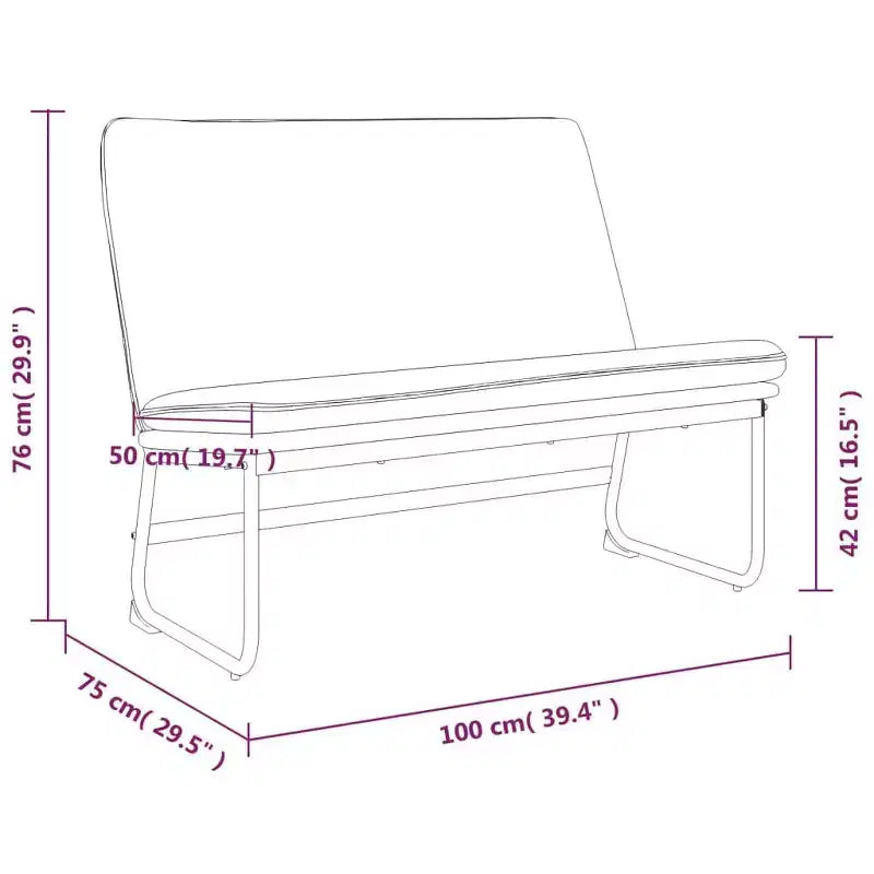 Upholstered Bench in Dark Gray Fabric