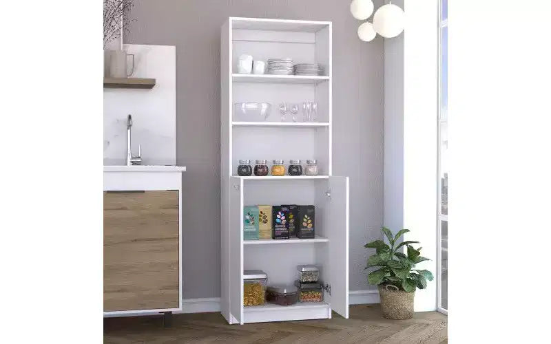 3-Tier Bookshelf with 2 Doors – Open & Closed Storage, Vertical Bookcase