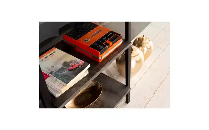 4-Tier Ladder Bookshelf with Metal Frame