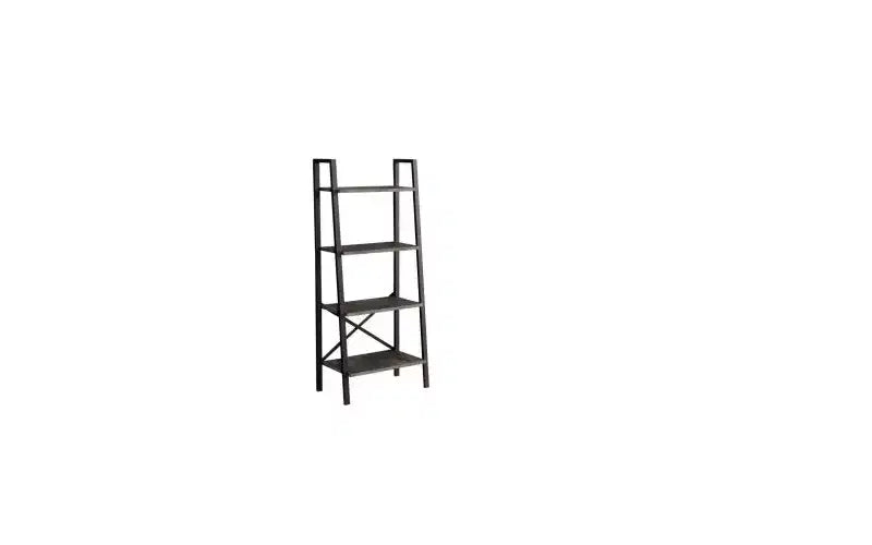 4-Tier Ladder Bookshelf with Metal Frame